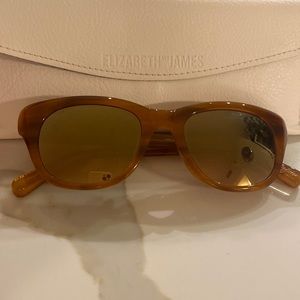 Elizabeth and James orange sunglasses with reflective lenses